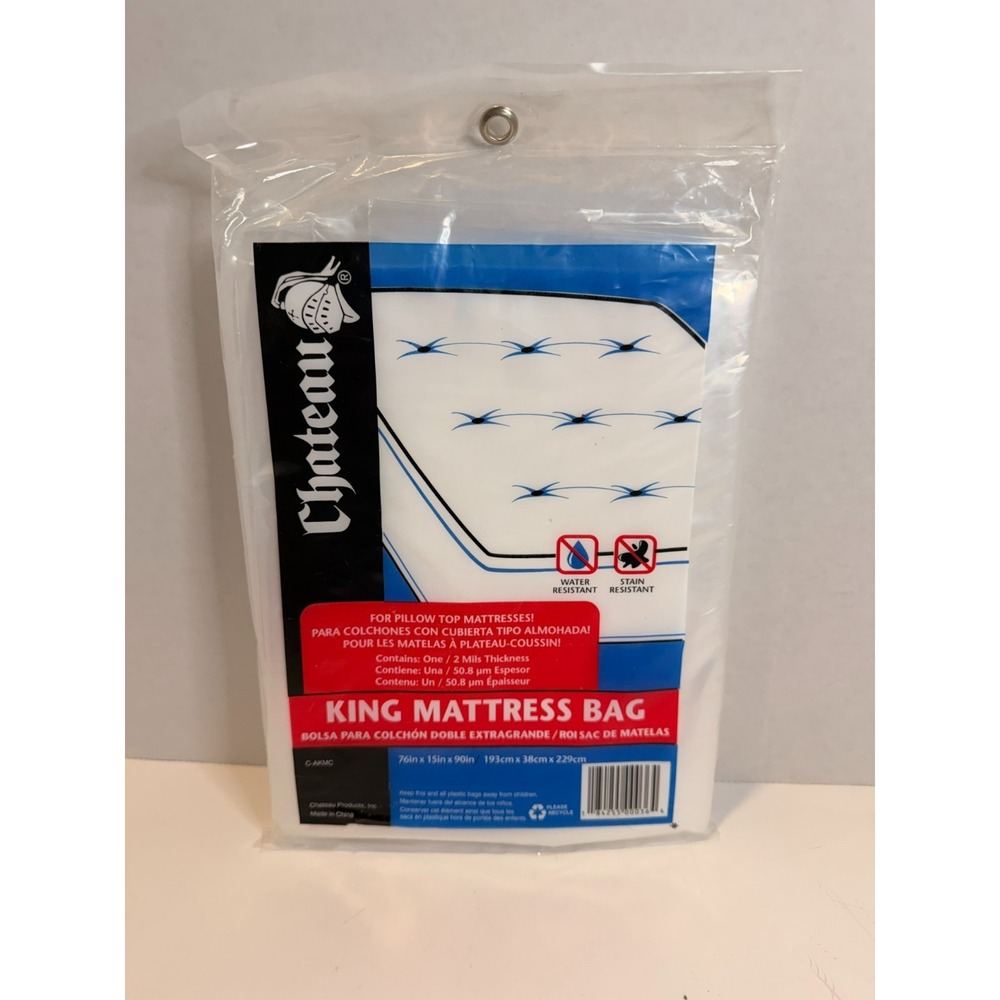 eau King Mattress Bag Heavy Duty Plastic Cover Moving Storage Water Resistant